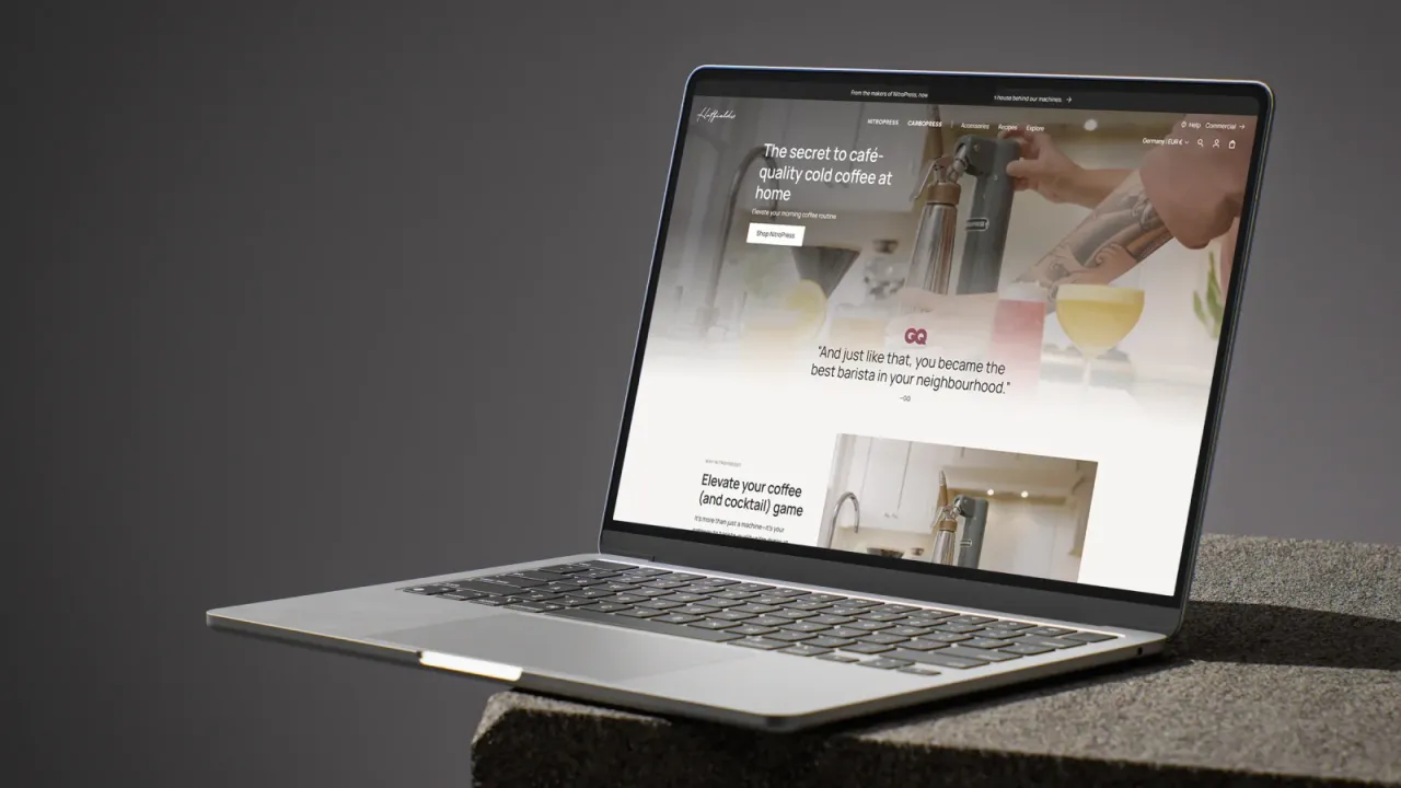 The NitroPress storefront on Shopify